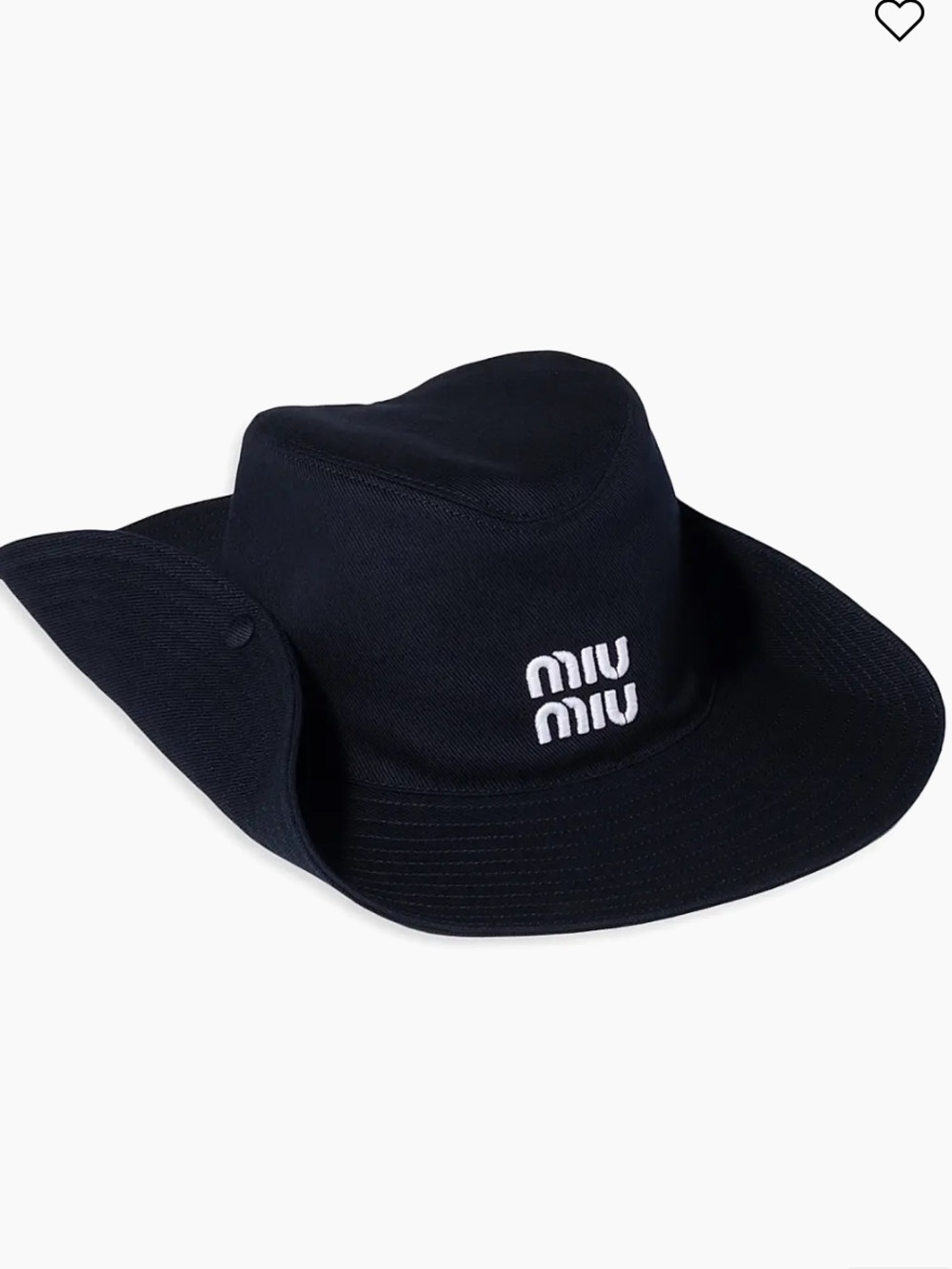 Miu Miu drill cowboy hat